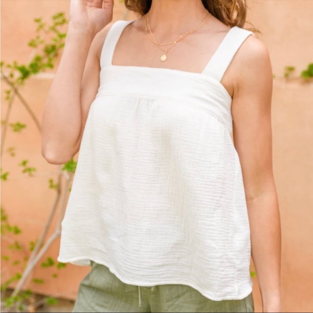 100% cotton square neck swing tank